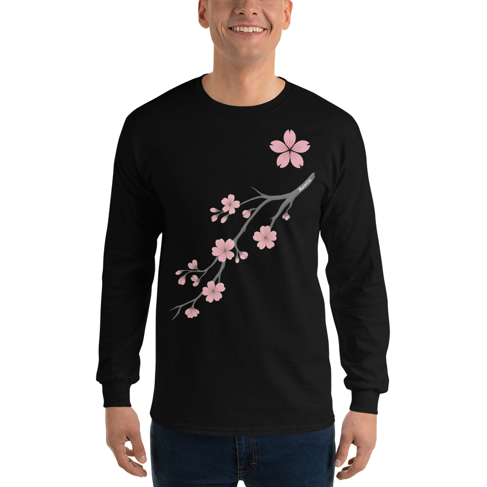 Mont Hua - Long Sleeve - Cherry Blossom - Noir - Murim Core