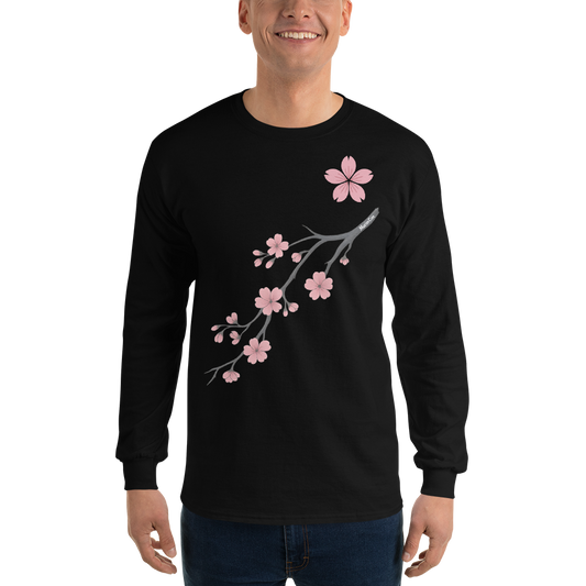 Mont Hua - Long Sleeve - Cherry Blossom - Noir - Murim Core