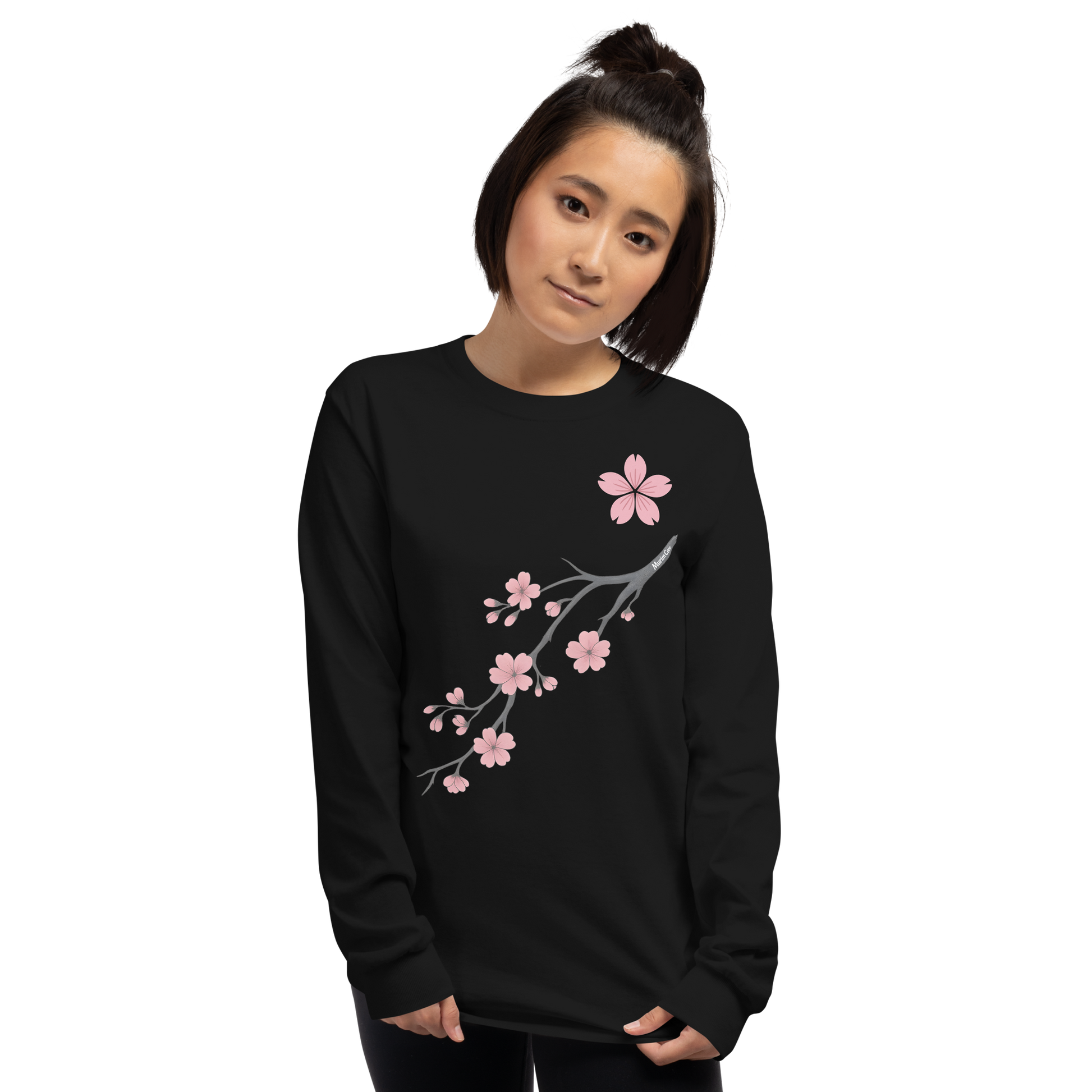 Mont Hua - Long Sleeve - Cherry Blossom - Noir - Murim Core