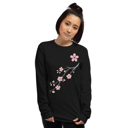 Mont Hua - Long Sleeve - Cherry Blossom - Noir - Murim Core