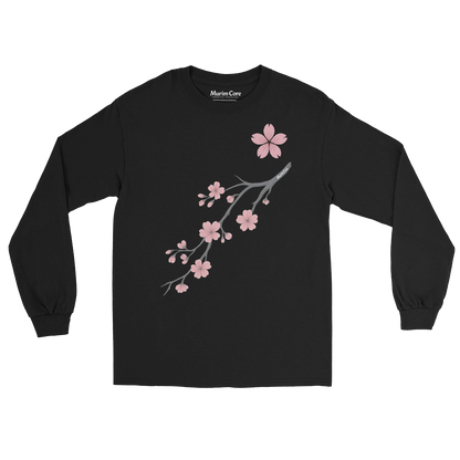 Mont Hua - Long Sleeve - Cherry Blossom - Noir - Murim Core
