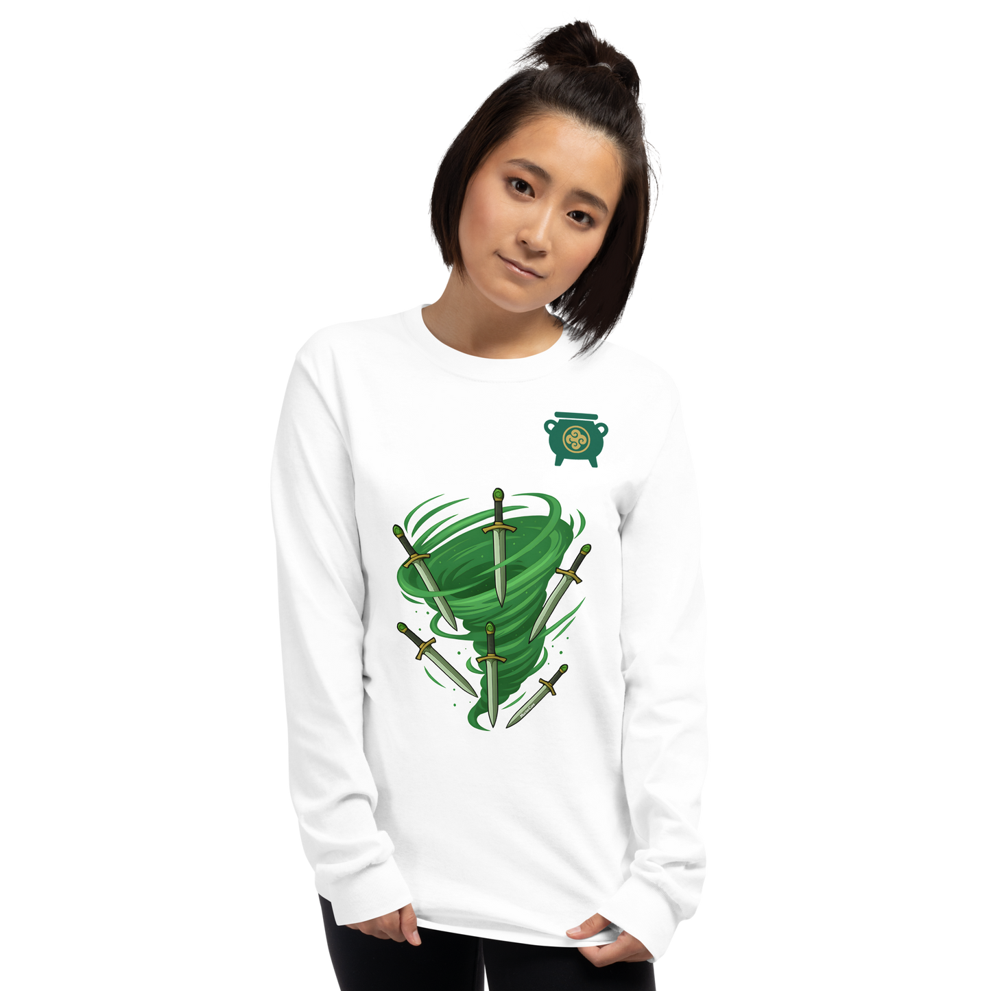 Tang - Long Sleeve - Storm of Daggers - Blanc - Murim Core