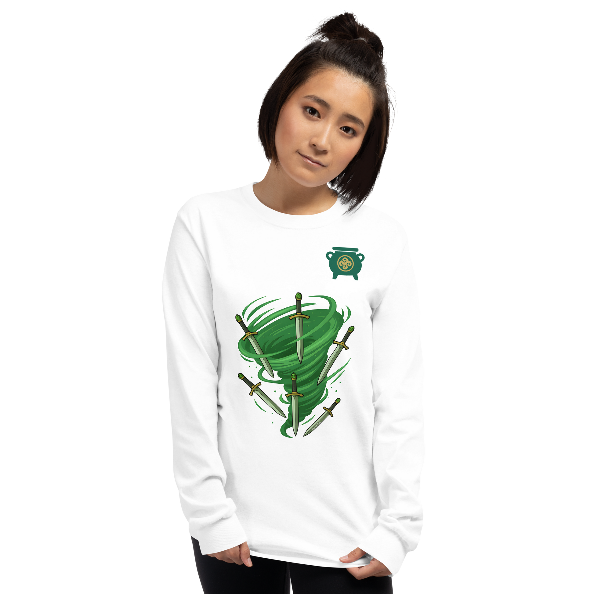 Tang - Long Sleeve - Storm of Daggers - Blanc - Murim Core